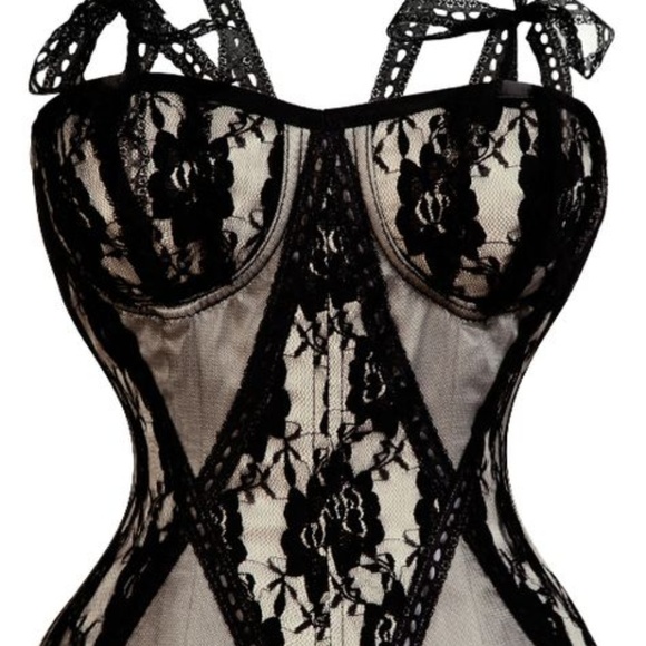 Violet Vixen Other - Silver and black lace corset NEW with Tags